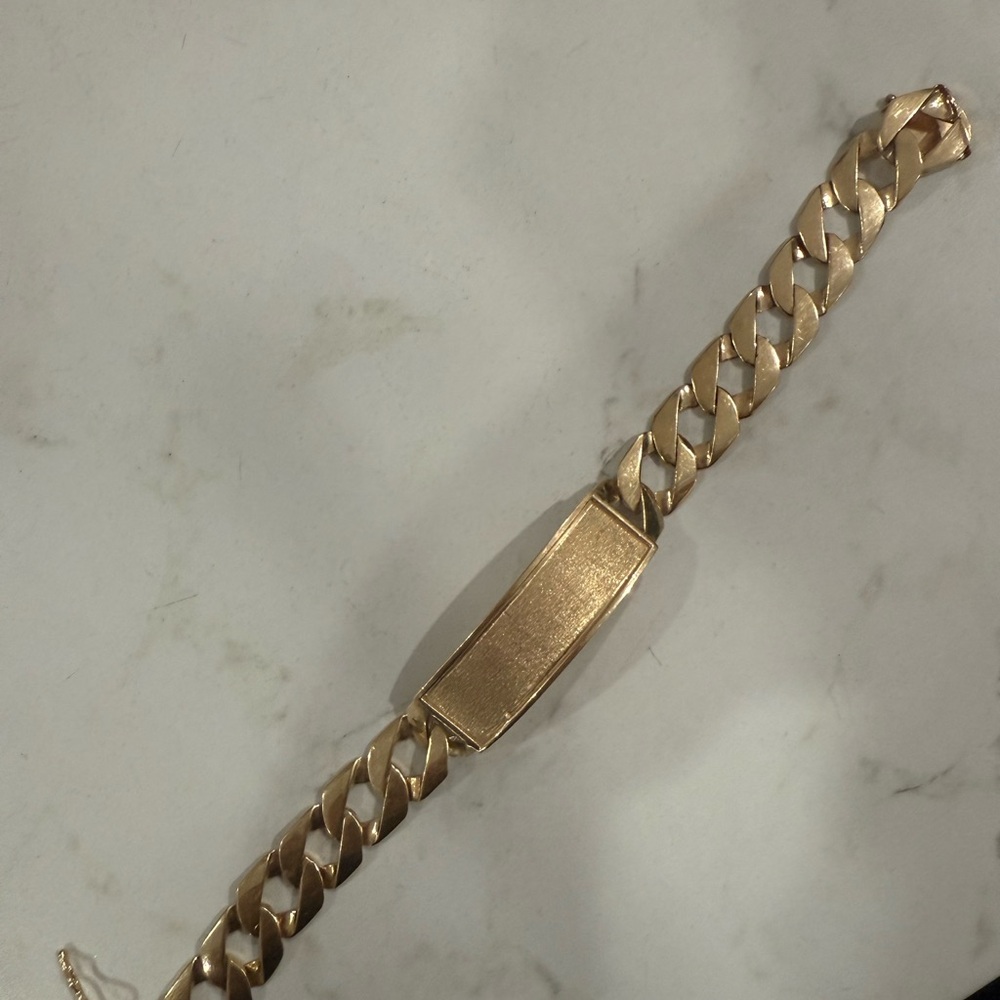 14k Gold Chain Bracelet for Men